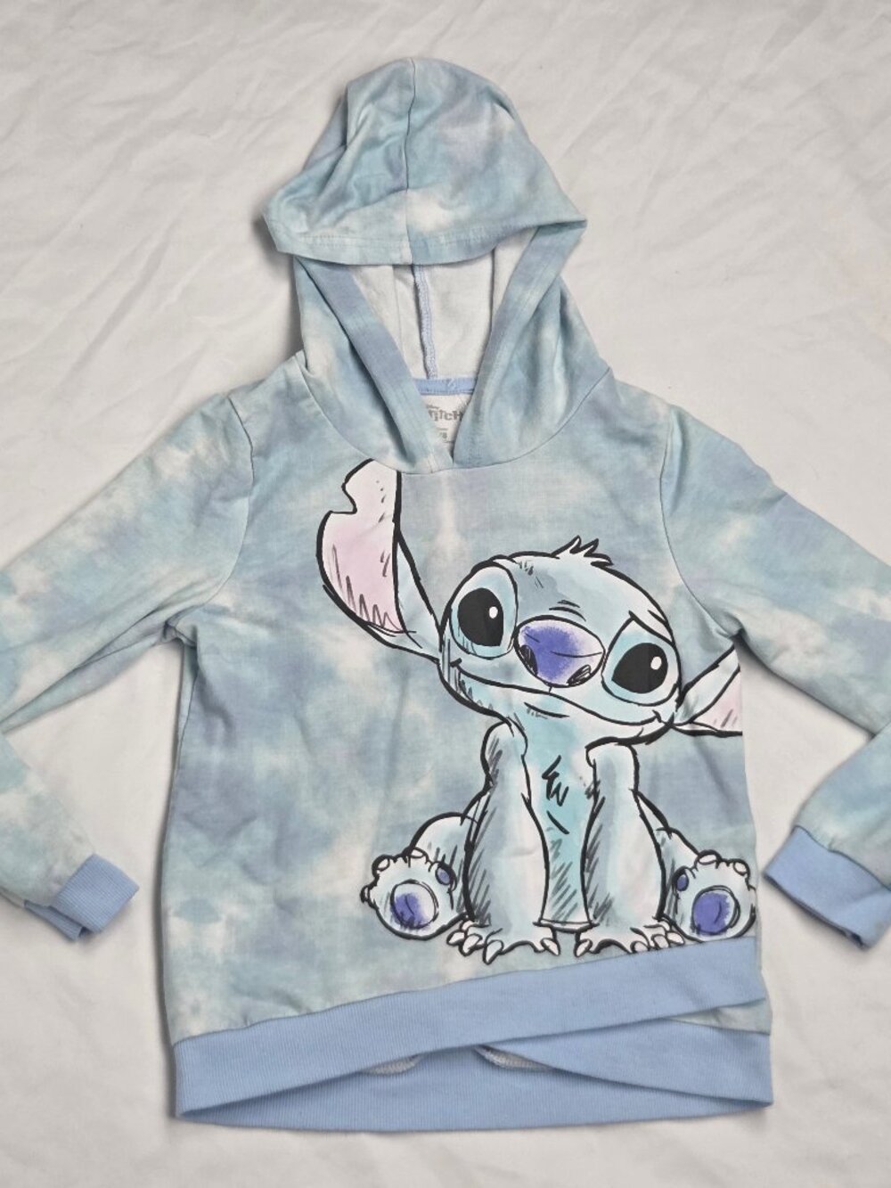 Disney Lilo & Stitch French Terry Tie-dye Hoodie Sweatshirt Girls Size 8